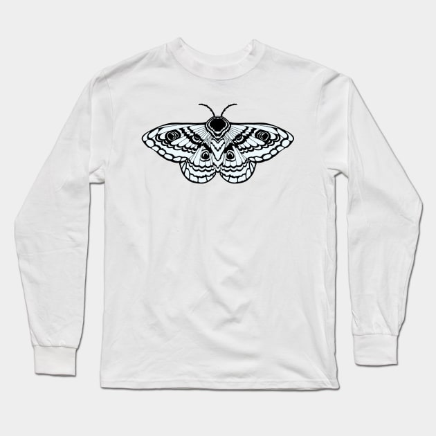 Simplistic Moth Long Sleeve T-Shirt by JasminMilena